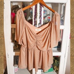arula (altar’d state) dusty rose polka dot blouse